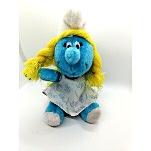 Vintage 1981 Smurfette Peyo Wallace Berrie Smurf  10" Plush Stuffed Toy